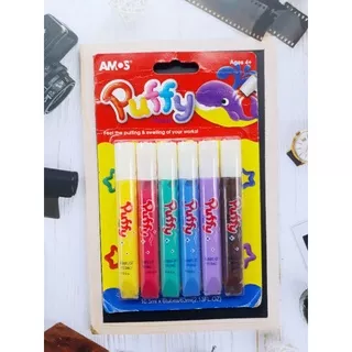 Mainan Anak AMOS Puffy Paint 10.5ml x 6 tubes
