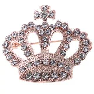 DE  Fashion Rhinestone Style Brooch Pin Crown Design Breastpin Vintage Wedding Gift