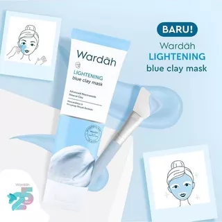 Wardah Lightening Blue Clay Mask 50g/Wardah Lightening/Wardah Face Mask/Wardah Masker Wajah/Wardah Masker Pencerah/Wardah Promo