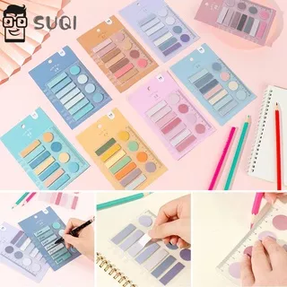 SUQI 110 Sheets Colorful Memo Pad Fashion Paster Sticker Sticky Notes Index Flags Bookmark DIY Office Supplies Label Stationery Loose-leaf