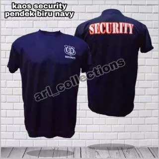 Kaos pendek satpam biru navy / kaos daleman security