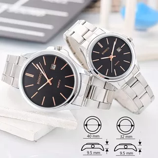 Bonico Jam Tangan Couple Pria Dan Wanita (Sepasang) BNC-5896GL-SB Stainless Steel Case