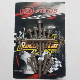 Baut blok cvt baut probolt block bak cvt motor Beat fi beat karbu beat scoopy vario 110 vario 125 vario thailand crome chrome