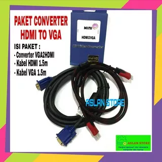 Converter HDMI to VGA mini box with Audio - Full HD 1080p Kabel HDMI2VGA mini box