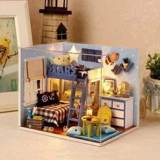 DIY Miniature Dollhouse Wooden Toy House Furniture STAR TREK