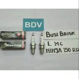 Busi Brisk L14C Ninja 150R, Ninja 150RR (Motor 2T) , NSR, RXZ, RGR, SATRIA 2T, RGV