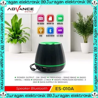 100% Ori Advance Bluetooth Speaker Portable Music Box Multifungsi Sub woofer Karaoke Radio ES010A | Garansi Resmi 1 Tahun Advance