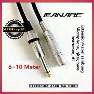 Kabel extension kabel sambung jack akai 6,5 male to female kabel canare panjang 6 sampai 10 meter