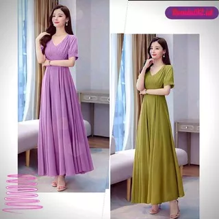 Dress Wanita Korean Style Casual Trendy Modern Korea Populer Murah Terbaru Sandra
