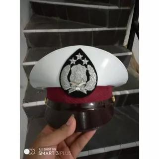 topi pet lantas- topi pet polisi