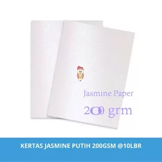 Kertas Jasmine 200 grm / Kertas Undangan - Putih 10 Lembar
