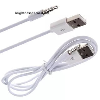 Kabel Charger Aux Audio Jack 3.5mm Ke Usb 2.0 Male Panjang 3.3ft Untuk Mp3