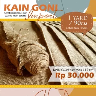 Kain Goni Import ukuran per Yard // P 90 cm x L 115 cm // Kain Burlap // Kain Kerajinan // Kain Goni Lembaran
