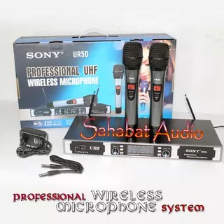 Mic Wireless SONY UR5D /Professional Microphone Wireless UHF Double Handles / Mic SONY UR 5D / UR-5D