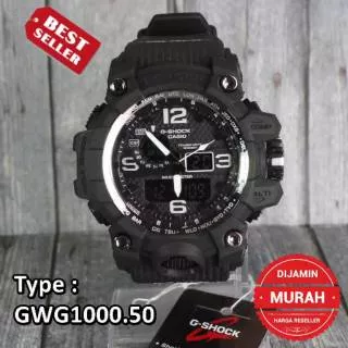 READY STOCK!!!G-SHOCK CASIO GWG 1000 FULL BLACK/HITAM jam tngan pria dual time outdoor