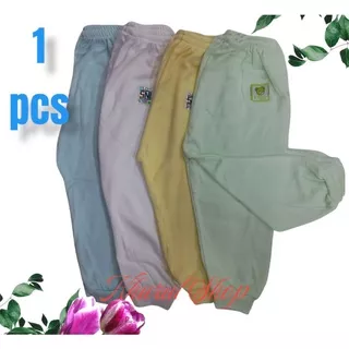 1pc-Celana PANJANG I-OL Buka Kaki Celana panjang bayi dan anak halus | Celana kaos katun polos ECER/SATUAN.