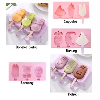 Cetakan Stik Es Krim Silikon Cetakan Popsicle Cetakan Coklat BPA FREE