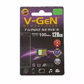 V-gen Micro SD Vgen 128GB Class 10 TURBO SERIES Memory Card HP 128 GB NA