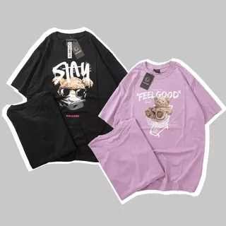 Kaos Streetwear Oversize Oceanetic Original | Hypebeast | Baju Wanita & Pria |  Kaos Beruang - Teddy Bear | Kaos Distro Pria | Kaos Kekinian | Kaos Oblong | Kaos Viral