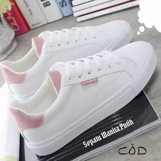 Sepatu Wanita Terbaru Model BEIER Sepatu Putih Cewek Sepatu Sneakers Wanita Putih Korean Style