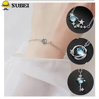 SUBEI Gifts Blue Crystal Women Aurora Universe Planet Bracelet Starry Sky Charm Fashion Jewelry Fantasy Shiny Hand Chain