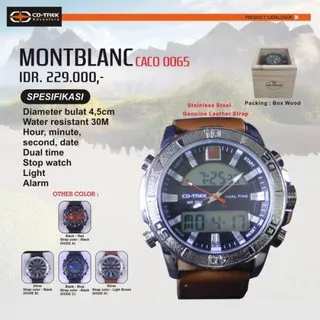 Jam Tangan Pria Digital Analog / Co-trek Watch Montblanc Terlaris