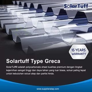 Atap Polycarbonate Solartuff Eff 760 tipe Gelombang Greca | Original