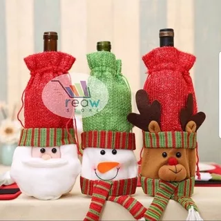 Sarung Botol Wine Bottle Cover Natal Merry Christmas Gift Kado Natal