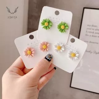 2020 Yang Baru Bahan Sederhana Lucu Anting-Anting Daisy Permen Warna Bunga Bentuk Anting Tusuk Untuk Gadis Wanita B2