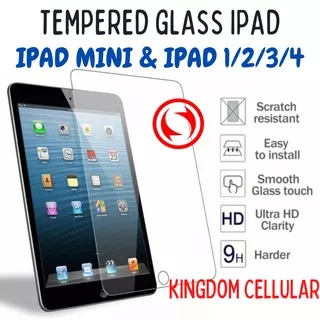 Tempered Glass iPad Mini 1 2 3 Mini 4 5 Mini 6 Anti Gores iPad Air 1 Air 2 iPad 5 6 Pelindung Layar iPad 1 2 3 4