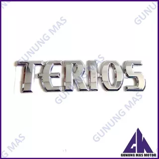 Emblem Daihatsu Sticker Logo Grill Tulisan Terios Chrome Tempel