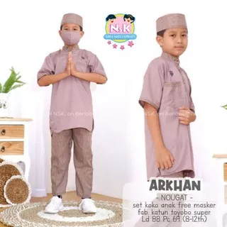 Setelan Baju Koko Anak 8-12 Tahun Arkhan Original By NSK