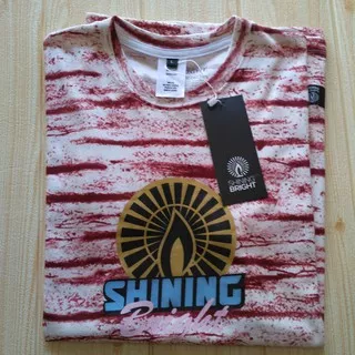 Grosir kaos distro fullprint SHINING BRIGHT tshirt surfing premium terkeren