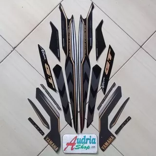 Striping Sticker Motor Yamaha Xeon GT 2015 Hitam-Gold