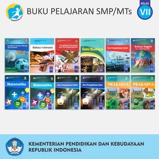 Buku Pendidikan Tingkat SMP MTs Kelas VII Matematika Bahasa Indonesia Inggris Penjaskes Seni Budaya IPA IPS Prakarya