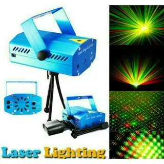 Lampu Cahaya Disko Disco Proyektor Mini Laser Stage Lighting Lampu Sorot Kelap Kelip