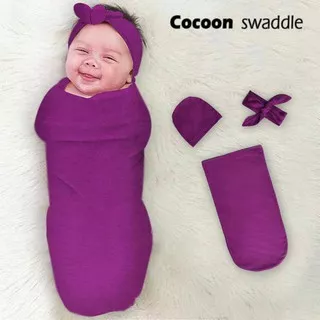 SNI BEDONG BAYI INSTANT DITA MOONS CARE MURAH!! Bedong Bayi Instan Dita Cocoon Polos Swaddle Rainbow Praktis Kain Spandek Kualitas Premium BEDUNG BABY BEDONG BAYI