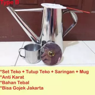 GROSIR SET TEKO THAI TEA + MUG + SARINGAN TEH TARIK DUM DUM MURAH BERKUALITAS