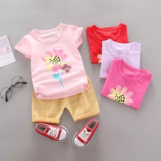 Baju anak perempuan stelan bayi karakter 0-4 tahun | setelan bayi | baju bayi perempuan STLNG01