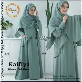 Niqab Set Kaifiya Ori by Kanza cadar set jilbab segiempat jumbo gamis polos ity crepe gamis syari