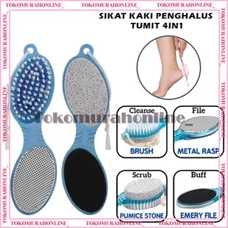 4 step pedicure paddle penghalus tumit & telapak kaki Batu sikat apung Brush 4 Step Sikat Kaki Penghalus Tumit Kapalan 4in1