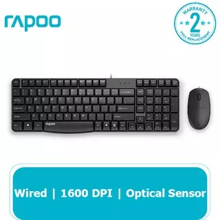 RAPOO Wired Optical Mouse & Keyboard Combo X120PRO Black