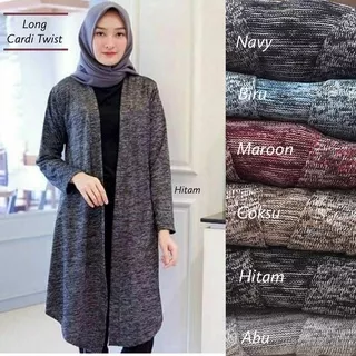 LONG TWIST CARDY PREMIUM / cardigan panjang / long cardy twist / long cardigan twist kekinian / cardigan rajut murah