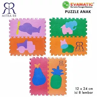 Karpet Puzzle Kids Evamats Unimats Gambar Anak Buah/ Hewan/ Transport/ Mainan Edukasi Anak