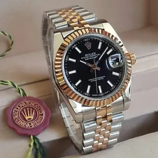 JAM TANGAN ROLEX OYSTER DATEJUST COMBINATION ROSEGOLD RANTAI JUBILE PROMO !