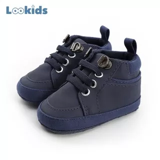 Sepatu Prewalker Bayi Laki Laki Perempuan Umur 0 - 12 Bulan Sepatu Prewalker Bayi Sepatu Sneakers Anak Bayi Laki Laki Perempuan Sepatu Boot Anak Bayi Laki Laki Perempuan Murah Baby Prewaker Shoes Umur 0 - 14 Bulan, umur 1 Tahun Lookids Navy LK01