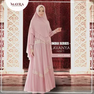 INDIA SERIES LAVANYA SYAR`I TERBARU PAKAIAN MUSLIM DEWASA DRESS MUSLIM 2021 Cb