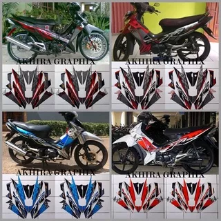 Stiker striping sticker lis polet motor honda supra x 125 R batman tahun 2008-2009