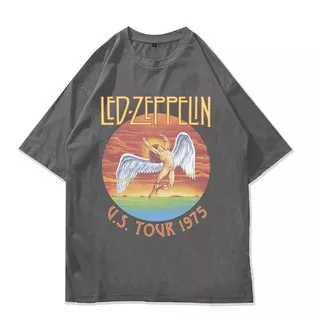 Led Zeppelin Vs Tour 1975 Tshirt ( OVERSIZE ) Kaos Band Led Zeppelin