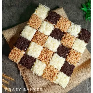 Bolu Jadul / Cake Potong, Coklat Keju Nougat, (Sponge Cake) Besar 22 x 22